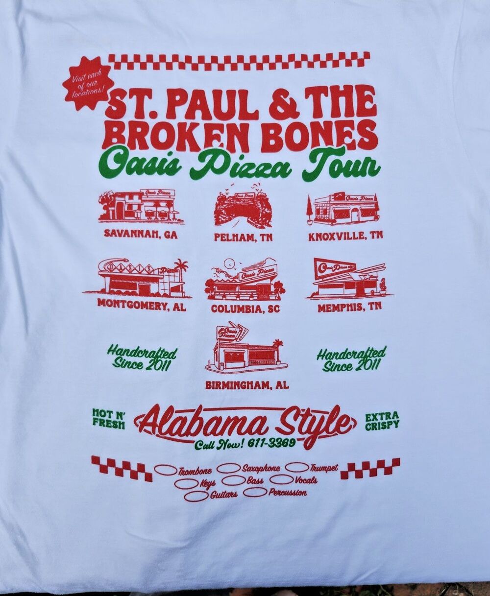 St.‎ Paul & The Broken Bones "Oasis Pizza Tour" Graphic T-Shirt